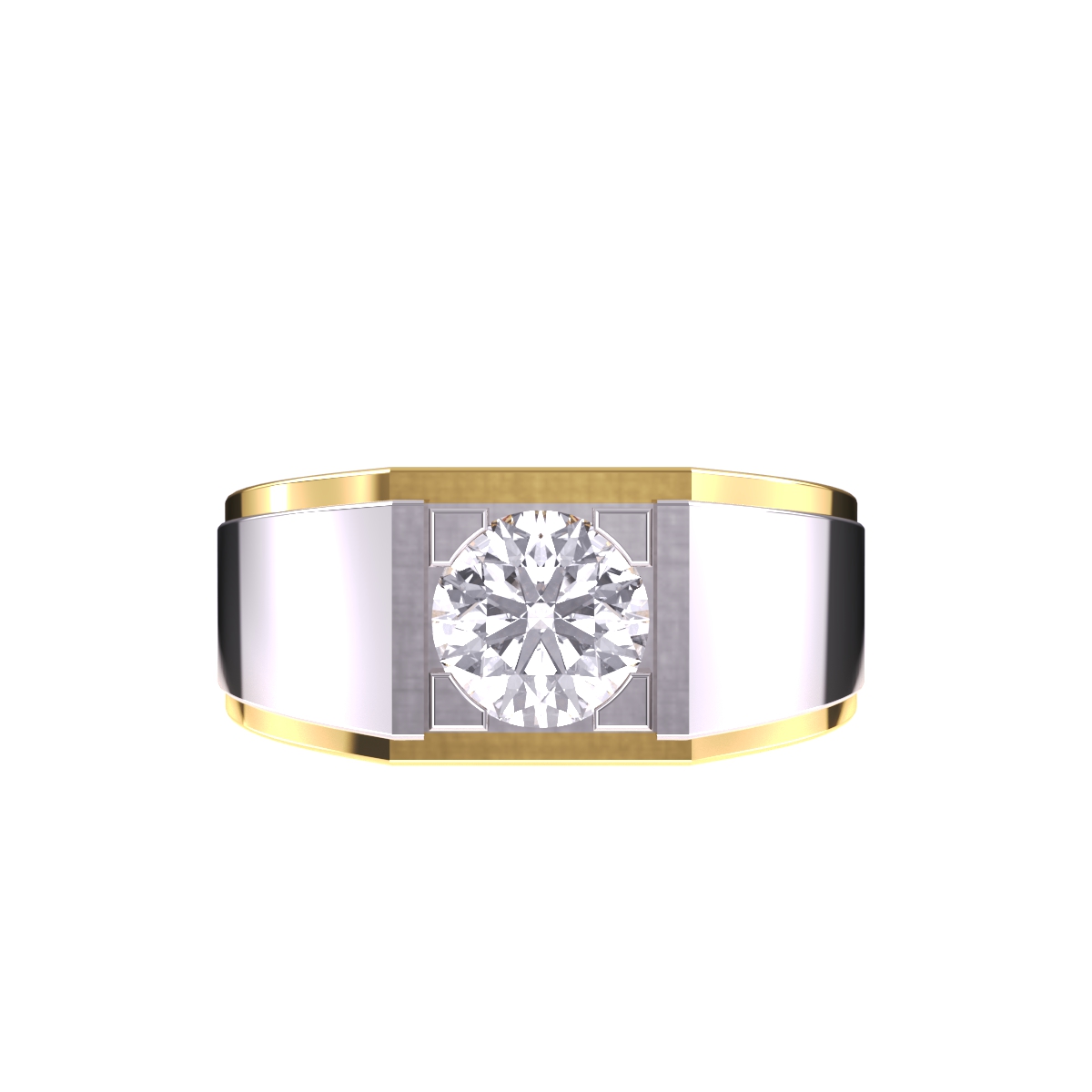 Unique Lab Grown Solitaire Men's Ring
